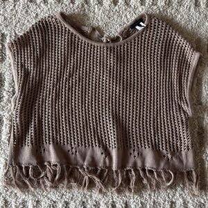 Knit Fringe Sweater Top